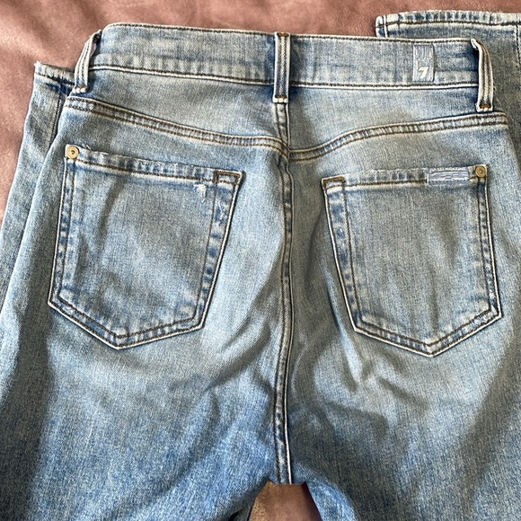 7 For All Mankind High Waist Ankle Skinny Jeans - Picture 5 of 7